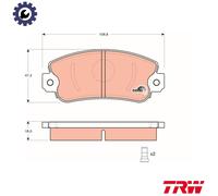Brake pads GDB297 TRW for FIAT LANCIA SEAT DAIHATSU AUTOBIANCHI