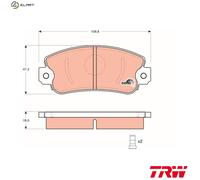 Brake pads GDB297 TRW for FIAT LANCIA SEAT DAIHATSU AUTOBIANCHI