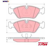 BRAKE PAD SET DISC BRAKE GDB298 FOR BMW M30B35 3.4L M30B35 3.5L 6cyl 6 E24