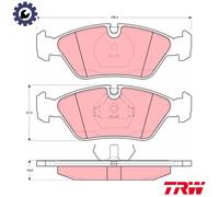 BRAKE PAD SET DISC BRAKE GDB298 FOR BMW M30B35 3.4L M30B35 3.5L 6cyl 6 E24