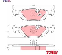 TRW GDB299 Disc Brake Pad Set for BMW ALPINA