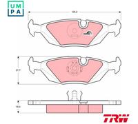TRW GDB299 Disc Brake Pad Set for BMW ALPINA