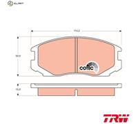 TRW Disc Brake Pad Set GDB3046 – For Mitsubishi Proton / Hindustan Colt III C5 A 4D65