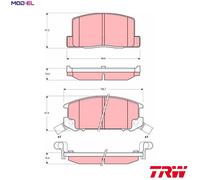 BRAKE PAD SET DISC BRAKE GDB3058 FOR TOYOTA MR/2/II/III MR2 1ZZ-FE 1.8L 4cyl