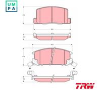BRAKE PAD SET DISC BRAKE GDB3058 FOR TOYOTA MR/2/II/III MR2 1ZZ-FE 1.8L 4cyl