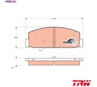 TRW GDB3088 Brake pad set