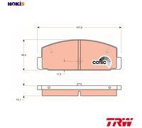 TRW GDB3088 Brake pad set
