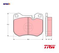 BRAKE PAD SET DISC BRAKE GDB309 FOR PORSCHE M31.50/03/01 2.0L M44.12/11 2.7L 944