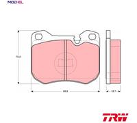 TRW GDB309 Brake pad set
