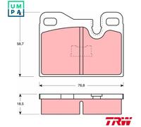 TRW GDB310 Brake pad set