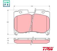 TRW GDB3106 Brake pad set