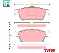 TRW GDB3108 Brake pad set