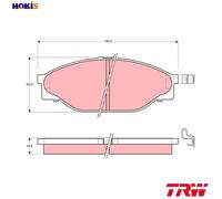 TRW GDB3109 Brake pad set
