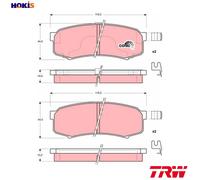 TRW COTEC Brake pad set GDB3110 with acoustic wear warning with accessories TOYOTA: Land Cruiser 80, Land Cruiser Prado 150, Land Cruiser Prado 120