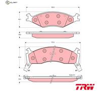 TRW GDB3123 Brake pad set
