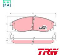 BRAKE PAD SET DISC BRAKE GDB3124 FOR MITSUBISHI L200 NISSAN MAXIMA/QX/IV/Wagon