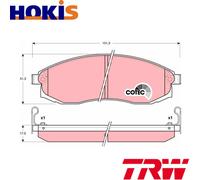 BRAKE PAD SET DISC BRAKE GDB3124 FOR MITSUBISHI L200 NISSAN MAXIMA/QX/IV/Wagon