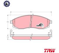 BRAKE PAD SET DISC BRAKE GDB3124 FOR MITSUBISHI STORM/SUV/L200 STRADA TRITON