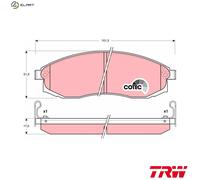 TRW GDB3124 Brake pad set