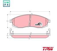 TRW GDB3124 Brake pad set