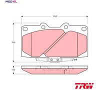 TRW Brake Pads GDB3131 – Front for NISSAN SILVIA Coupe / 200SX S14