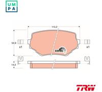 TRW Brake Pads GDB3132 - Front RH - Fits Suzuki Grand Vitara / Vitara / XL-7 - UK Stock