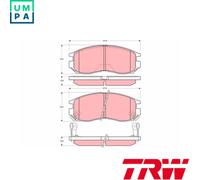 BRAKE PAD SET DISC BRAKE GDB3133 FOR MITSUBISHI ECLIPSE/II GALANT/VII/VIII 2.0L