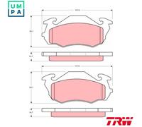 NEW BRAKE PAD SET DISC BRAKE FOR SUBARU LIBERO BUS E10 E12 EF12 TRW 81169 LP1431
