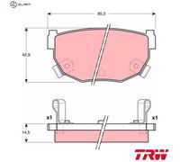 TRW Brake Pad Set GDB3143 - Disc Brake for Nissan Silvia/Skyline