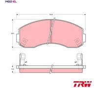 BRAKE PAD SET DISC BRAKE GDB3145 FOR ASIA MOTORS HI-TOPIC/AM/725 SS 2.7L 4cyl