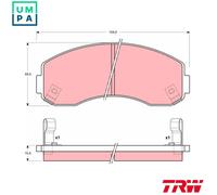 BRAKE PAD SET DISC BRAKE GDB3145 FOR ASIA MOTORS HI-TOPIC/AM/725 SS 2.7L 4cyl