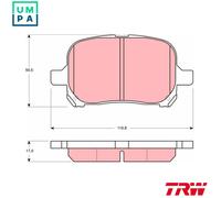 TRW GDB3152 Brake pad set