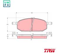 Brake pads GDB3153 TRW for MAZDA 323 F Mk V 323 C Mk IV
