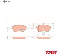 TRW Brake Pad Set GDB3163 for Toyota Avensis (T22) Sedan/Liftback/Estate