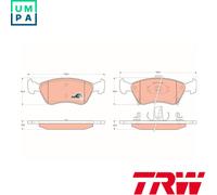 BRAKE PAD SET DISC BRAKE GDB3163 FOR TOYOTA AVENSIS/Liftback 1CD-FTV3S-FE 2.0L