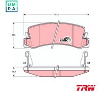 TRW Brake Pad Set GDB3164 - Disc Brake - Fits VW Opel Toyota Lexus - UK Stock