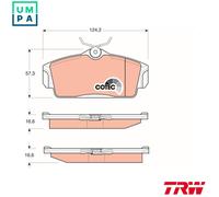 TRW Brake Pad Set GDB3168 – Disc Brake – for Nissan, Mercedes-Benz
