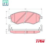 TRW GDB3169 Brake pad set