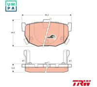 TRW GDB3170 Brake pad set