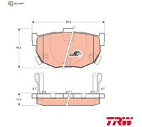 TRW GDB3170 Brake pad set