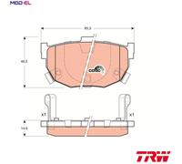 TRW GDB3170 Brake pad set
