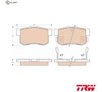 TRW GDB3175 Brake pad set