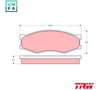 TRW Brake Pad Set GDB318 - Fits Nissan Pickup (720) 1980-> 2.5 D 4WD