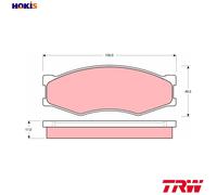 TRW Brake Pad Set GDB318 - Fits Nissan Pickup (720) 1980-> 2.5 D 4WD