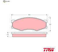TRW Brake Pad Set GDB318 - Fits Nissan Pickup (720) 1980-> 2.5 D 4WD