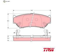 TRW GDB3182 Brake pad set