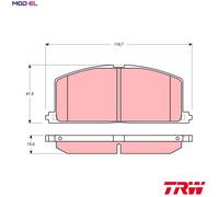 BRAKE PAD SET DISC BRAKE GDB3184 FOR TOYOTA 4E-FE 1.3L 5E-FE 1.5L 4cyl CYNOS