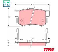 BRAKE PAD SET DISC BRAKE GDB3191 FOR HONDA ACCORD/VI/VII CRIDER SUZUKI 2.4L 4cyl