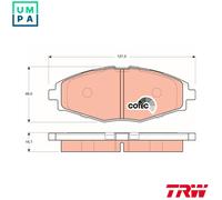 TRW GDB3195 Brake pad set