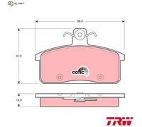 Fits TRW GDB3202 BRAKE PADS /RH/F/SAMURAI 88-04 UK Stock